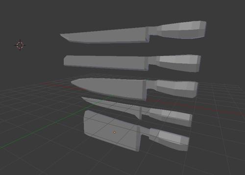 Low Poly Knifes preview image